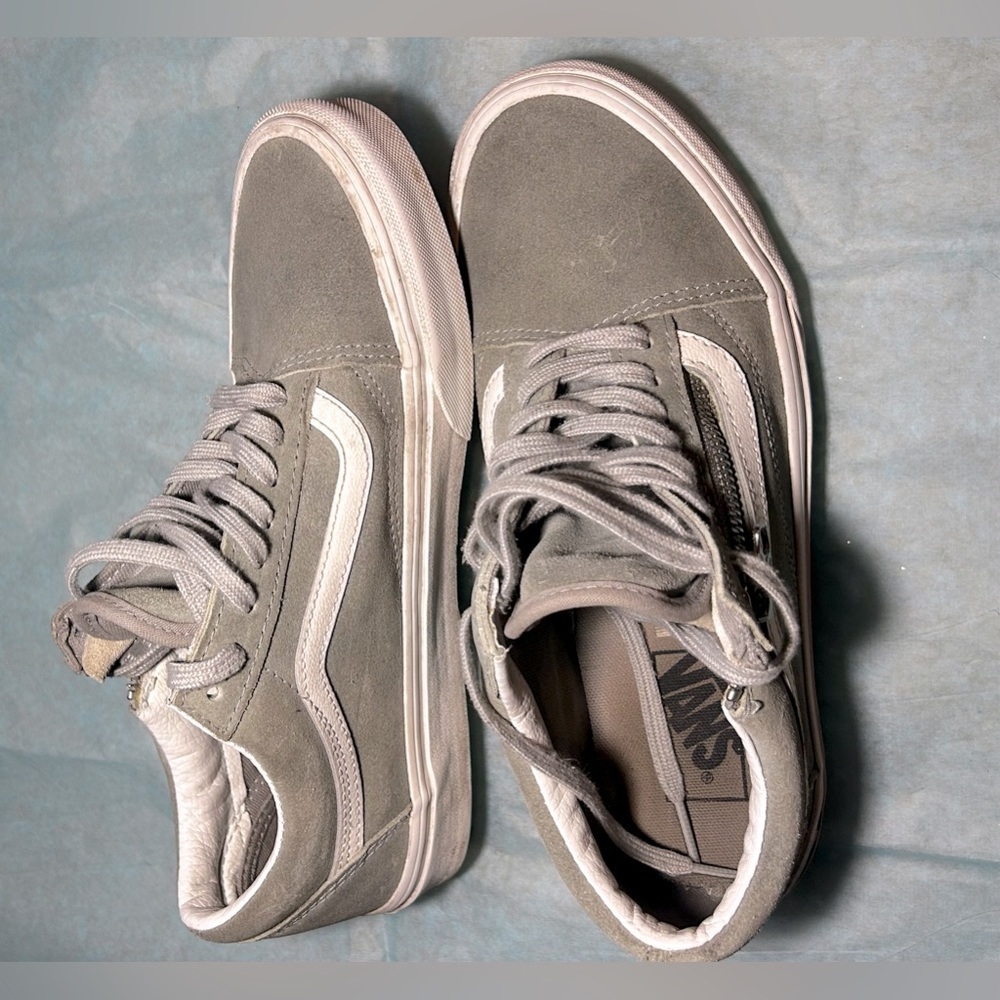 Vans Ward Side Zip Sneakers Gray Canvas Shoes Unisex Men’s 7 Women’s 8.5